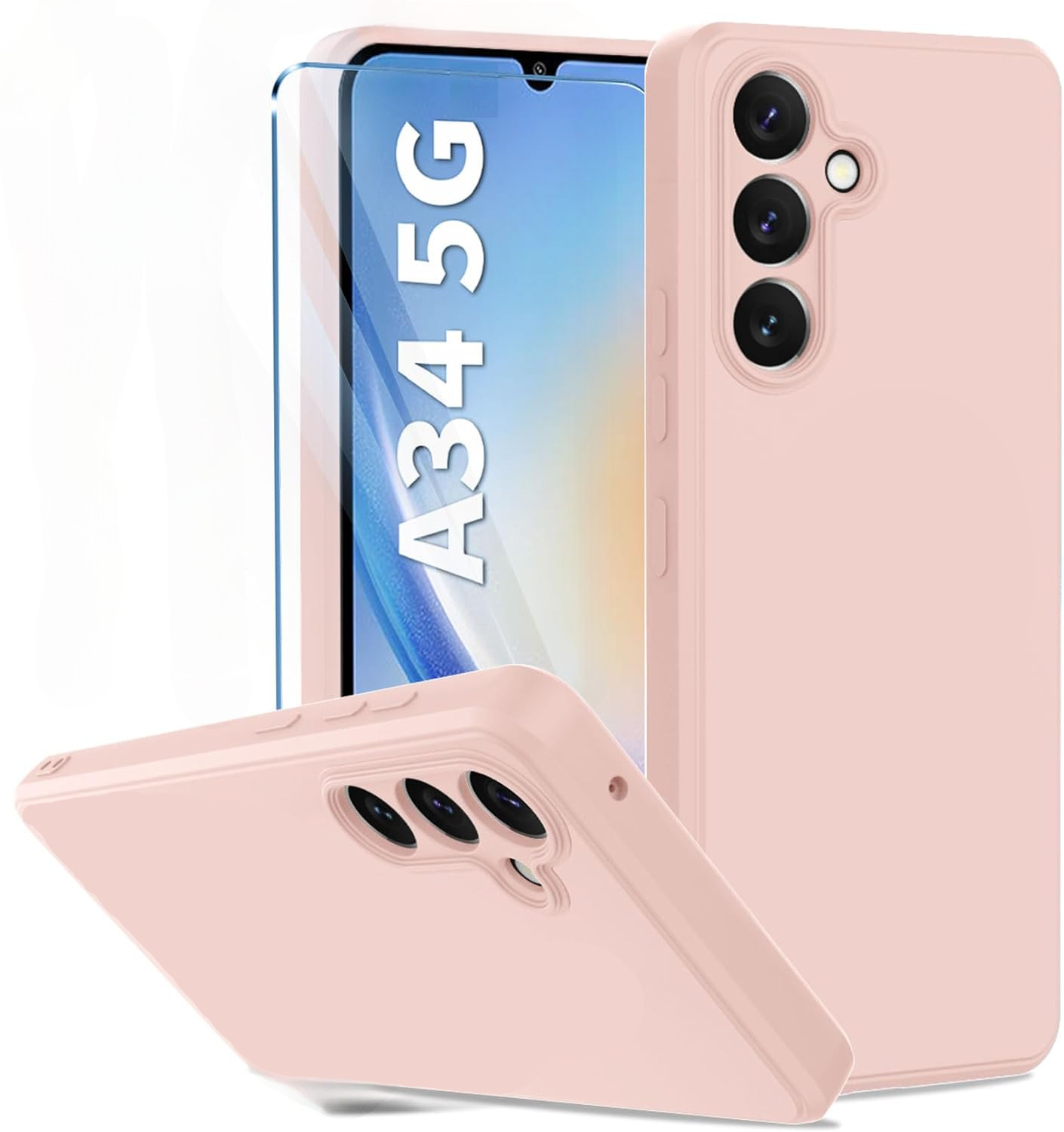 coque-silicone-rose-protection-ecran-pour-samsung-galaxy-a35-little-boutik