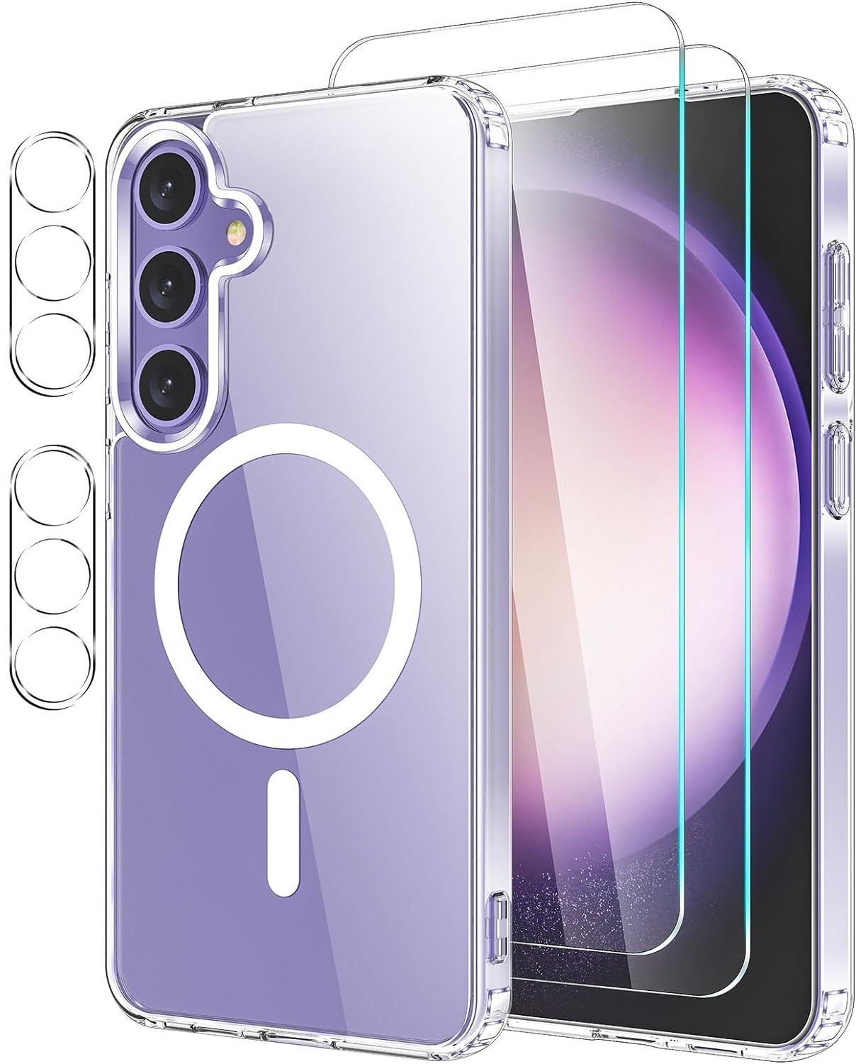 coque-silicone-magsafe-transparente-verre-trempe-protection-camera-x2-pour-samsung-s24-little-boutik
