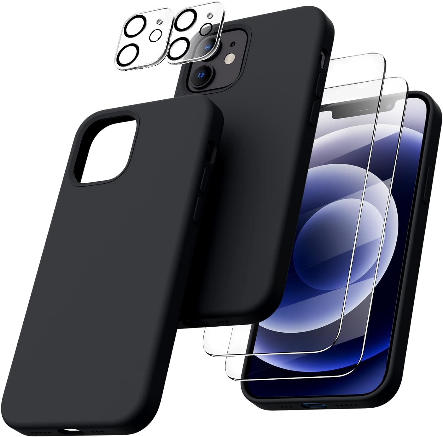 coque-silicone-noir-protection-vitre-verre-trempe-ecran-camera-x2-pour-iphone-12-little-boutik