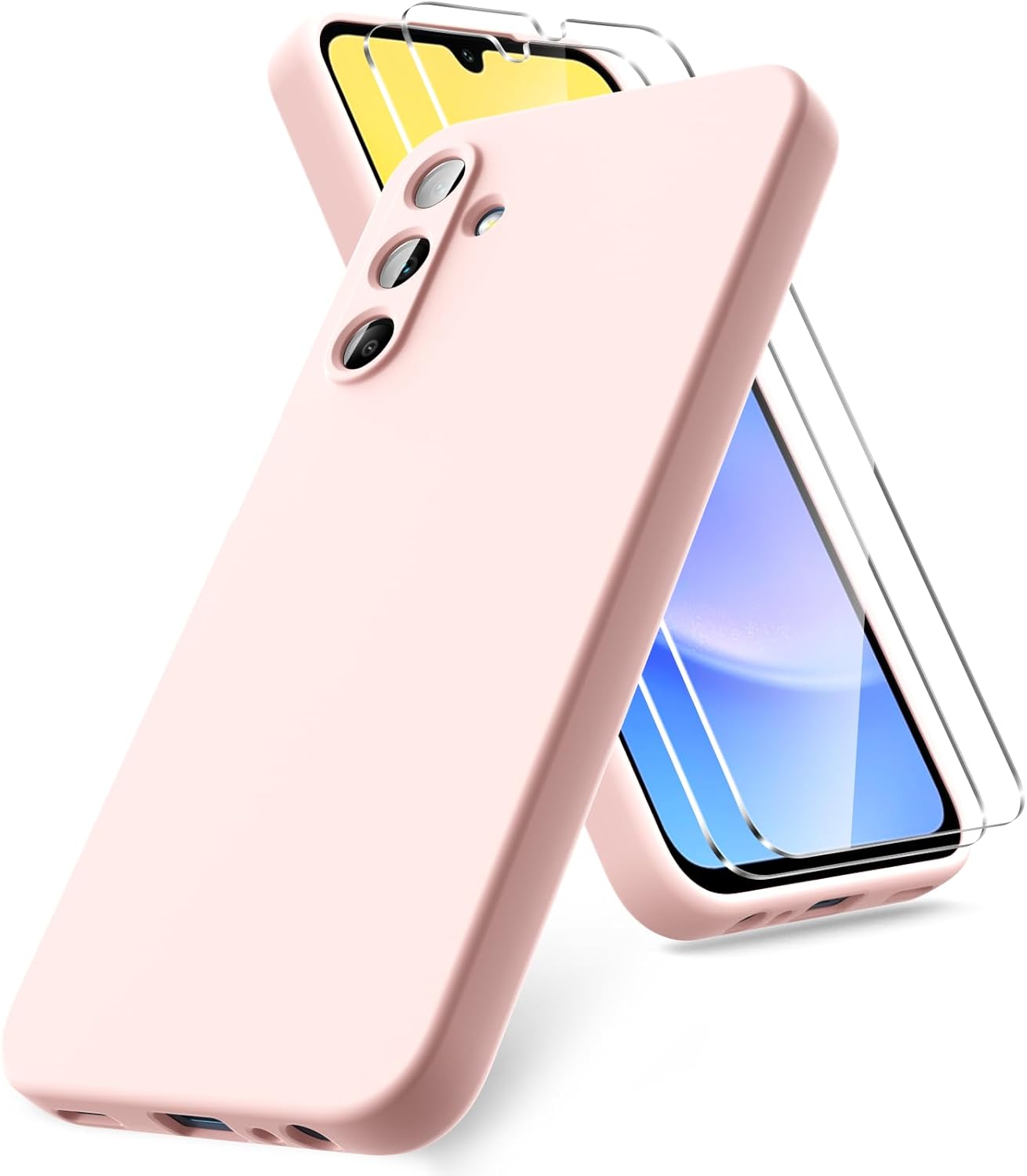 coque-silicone-rose-2-verres-protection-ecran-pour-samsung-galaxy-a15-little-boutik