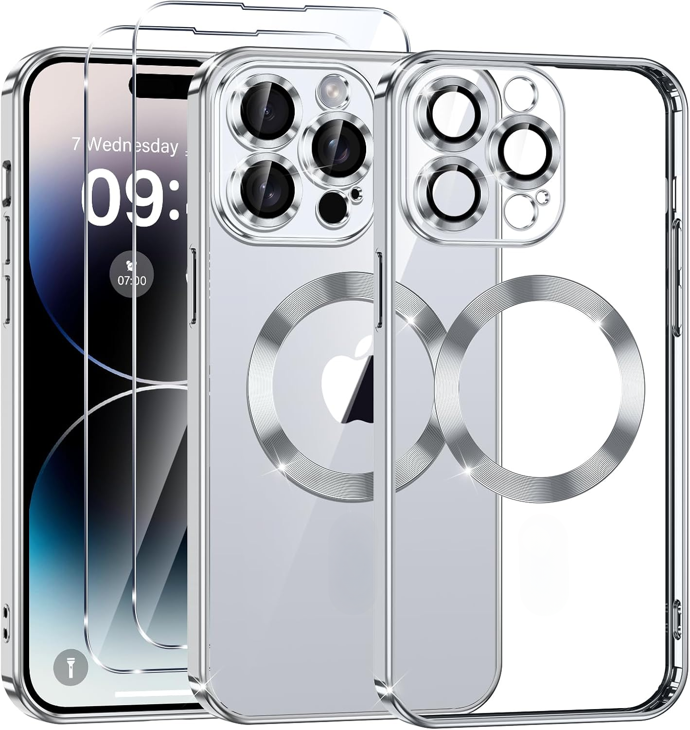 case-antichoc-iphone-14-pro-magsafe-silicone-silver-glass-x2-little-boutik