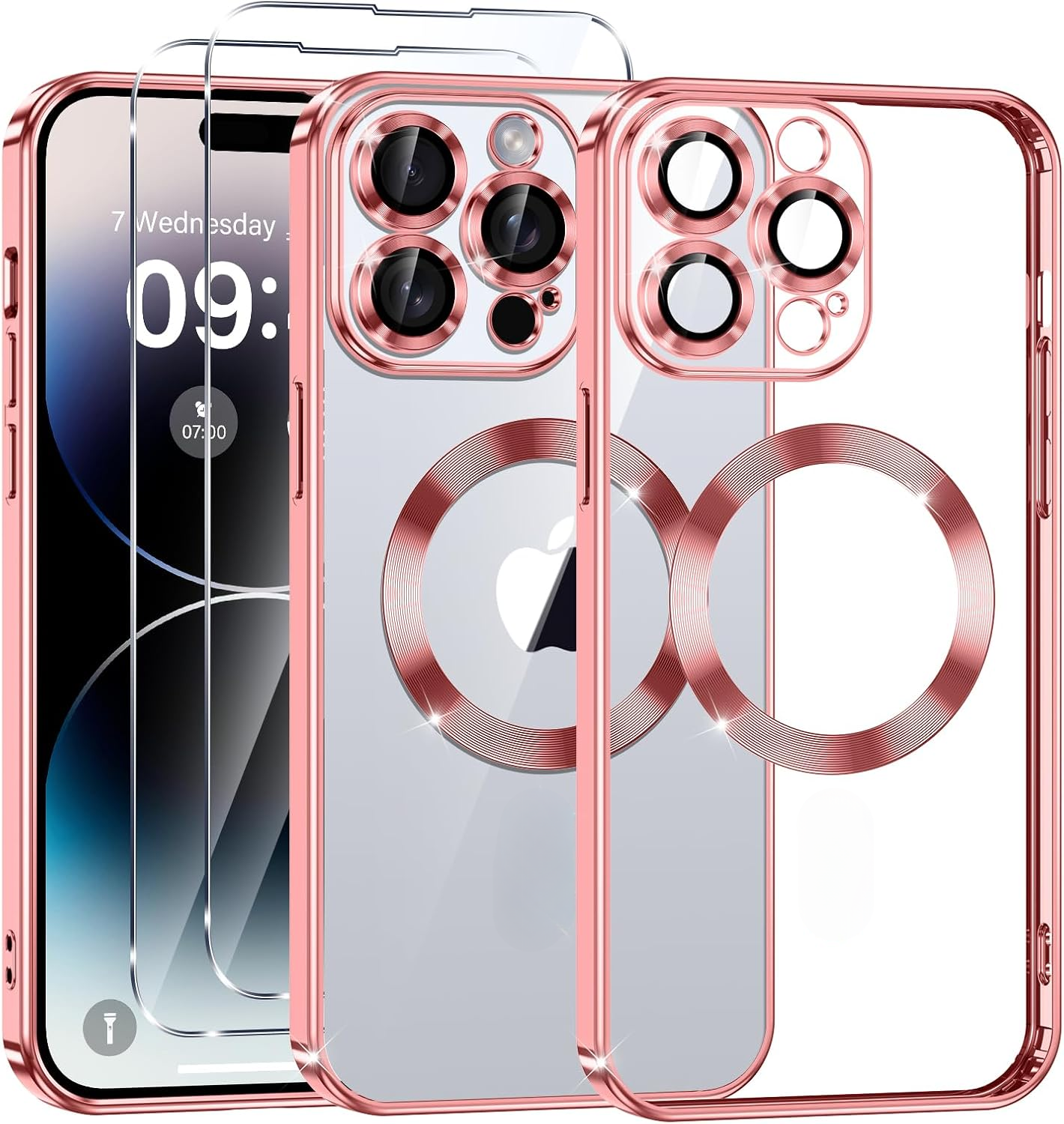 case-antichoc-iphone-14-pro-max-magsafe-silicone-pink-glass-x2-little-boutik