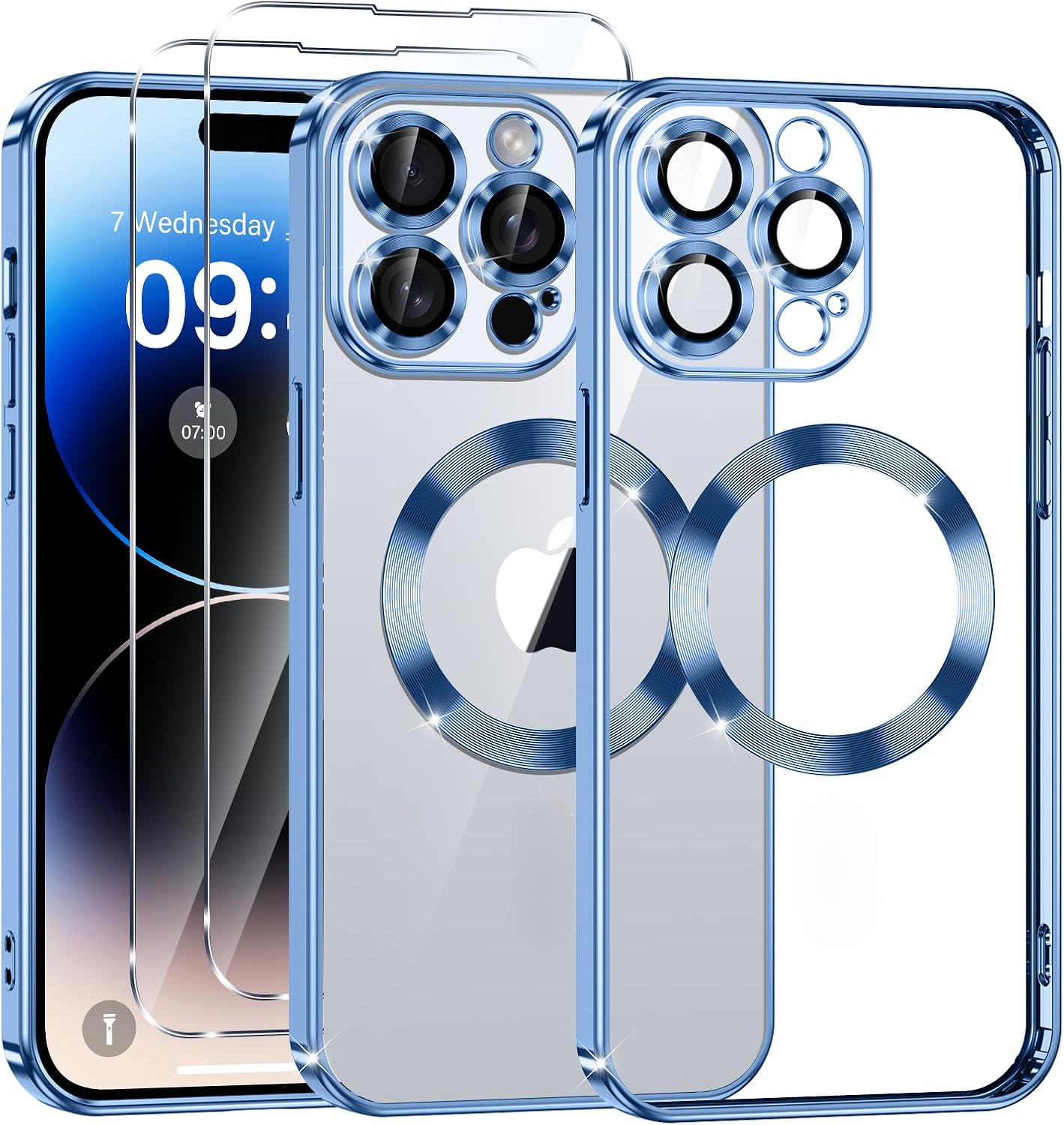 case-antichoc-iphone-14-pro-max-magsafe-silicone-blue-glass-x2-little-boutik