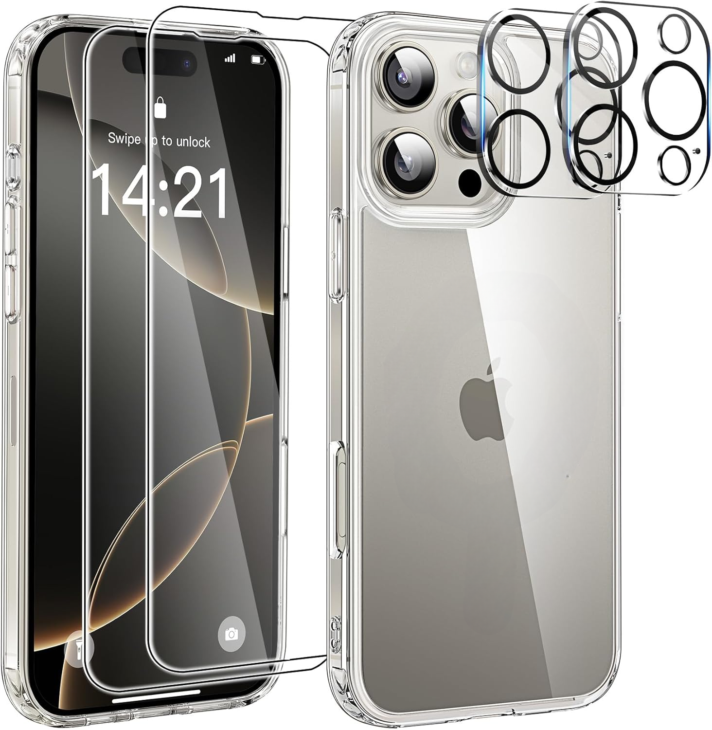 coque-silicone-transparente-pack-glass-x2-iphone-16-pro-max-little-boutik