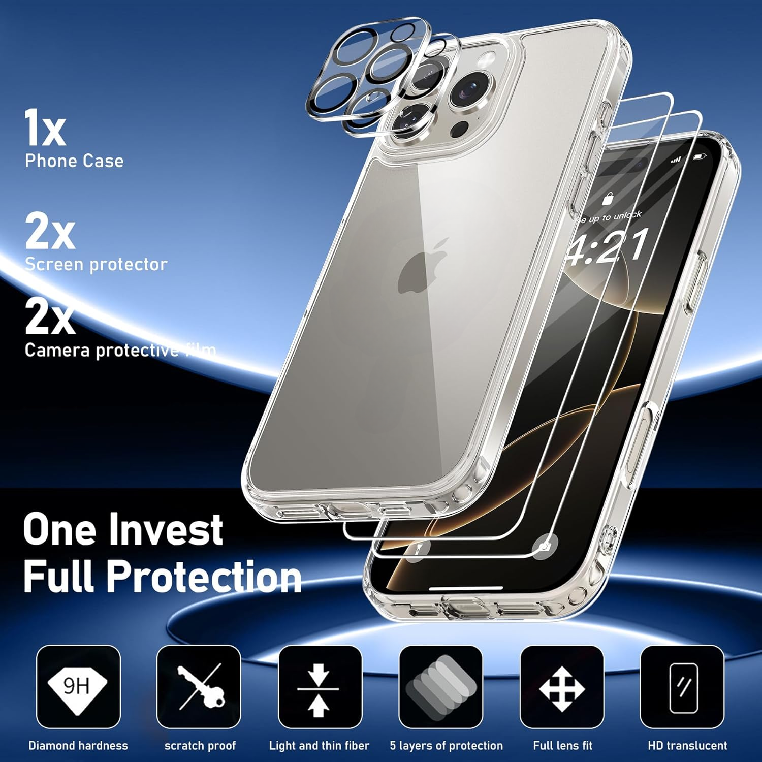 coque-transparente-pack-glass-x2-iphone-16-pro-max-little-boutik