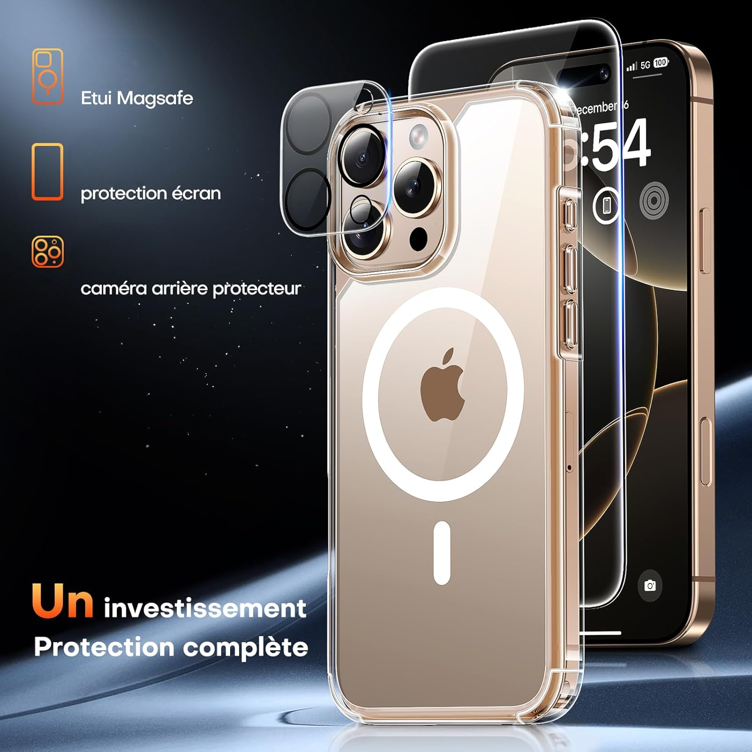 coque-transparente-magsafe-camera-verre-trempe-iphone-16-pro-max-little-boutik