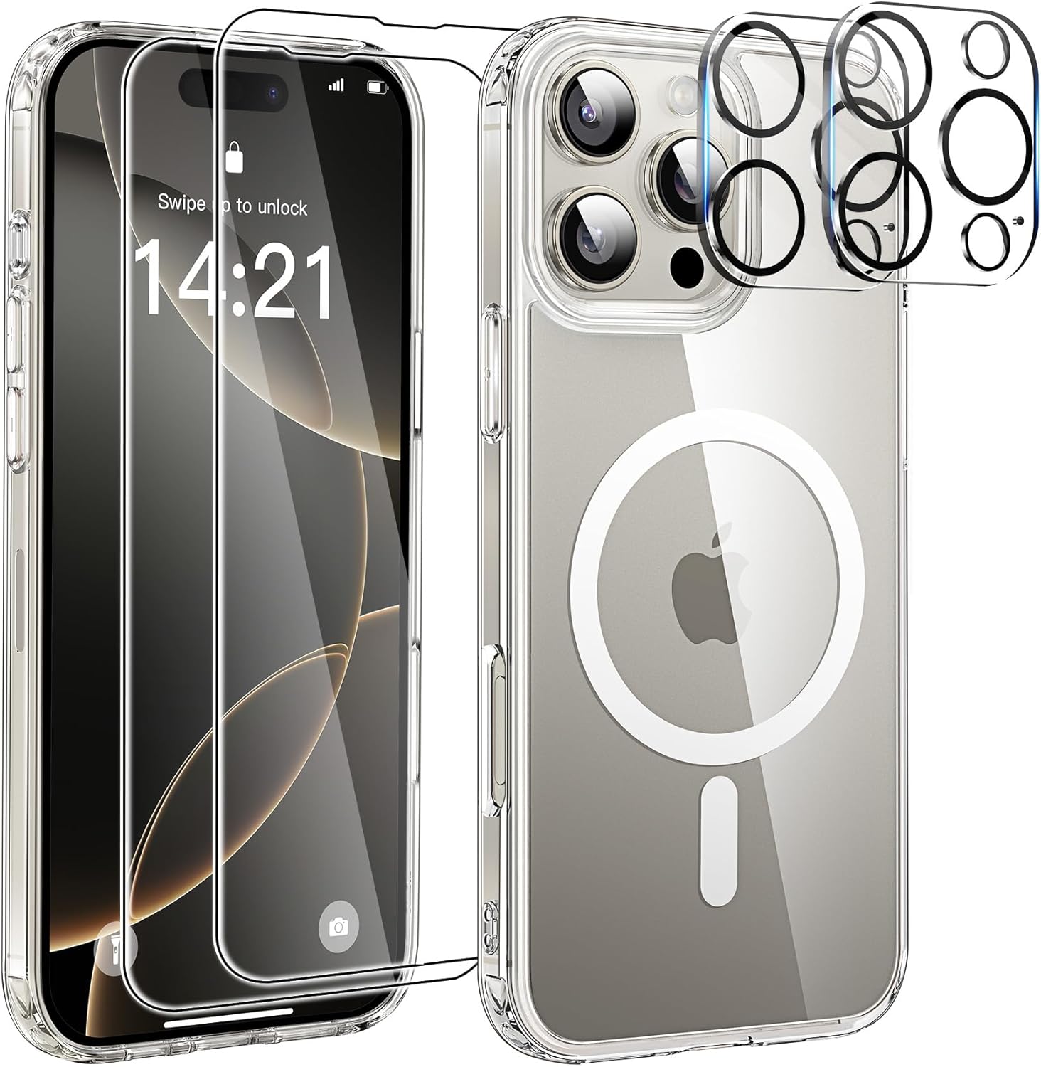 coque-transparente-magsafe-pack-glass-x2-iphone-16-pro-max-little-boutik