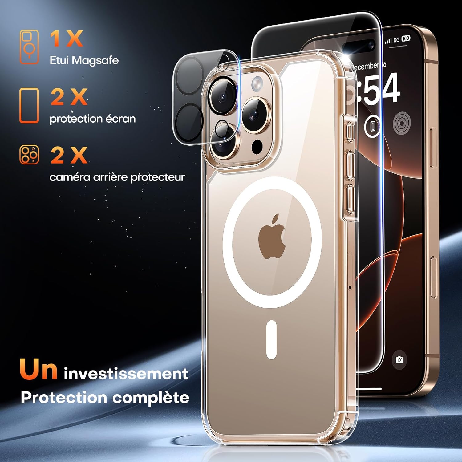 coque-transparente-magsafe-camera-verre-trempe-x2-iphone-16-pro-max-little-boutik
