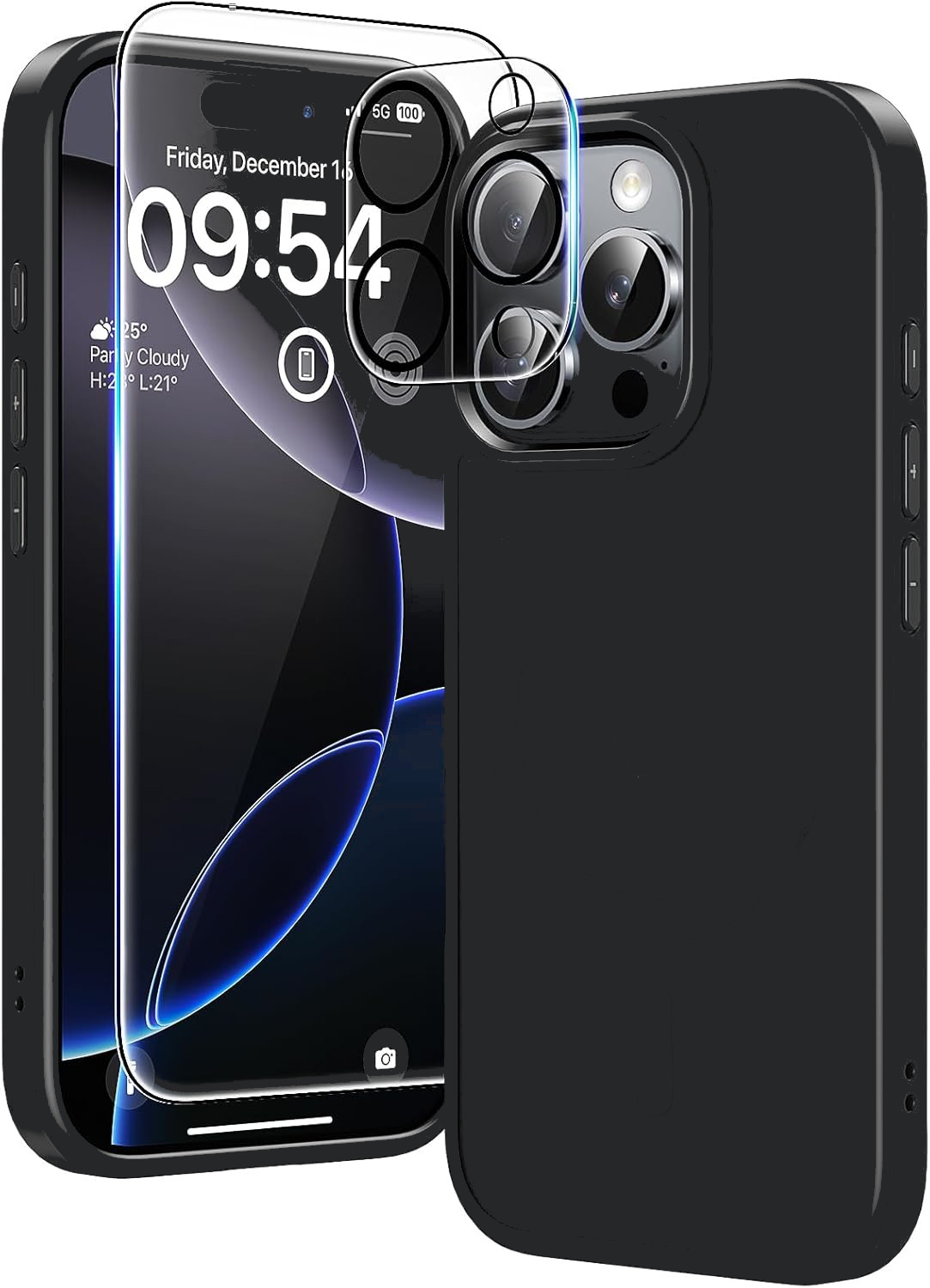 coque-silicone-noir-pack-glass-iphone-16-pro-little-boutik