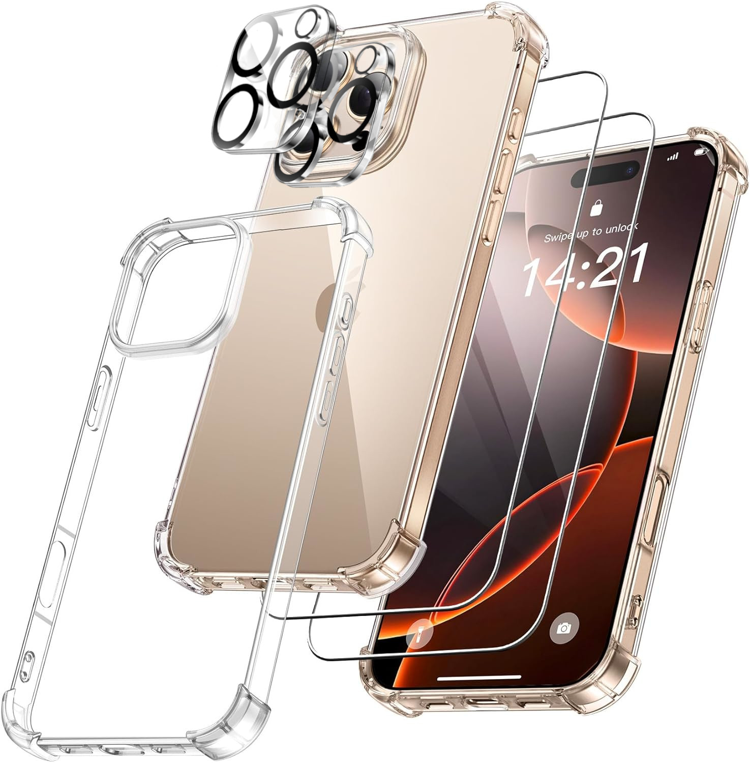coque-silicone-antichoc-transparente-pack-glass-x2-iphone-16-pro-little-boutik