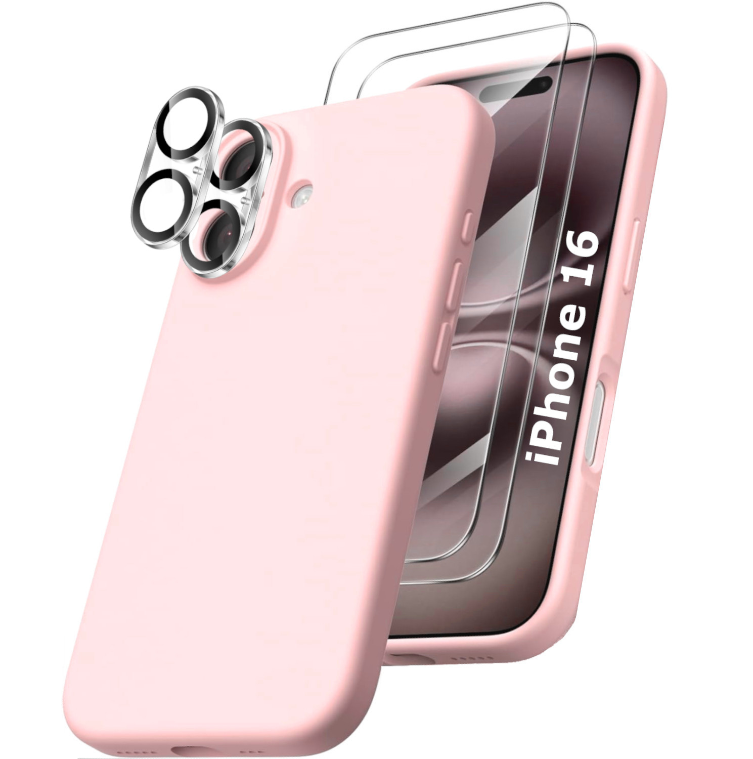 coque-silicone-rose-pack-glass-x2-pour-iphone-16-little-boutik