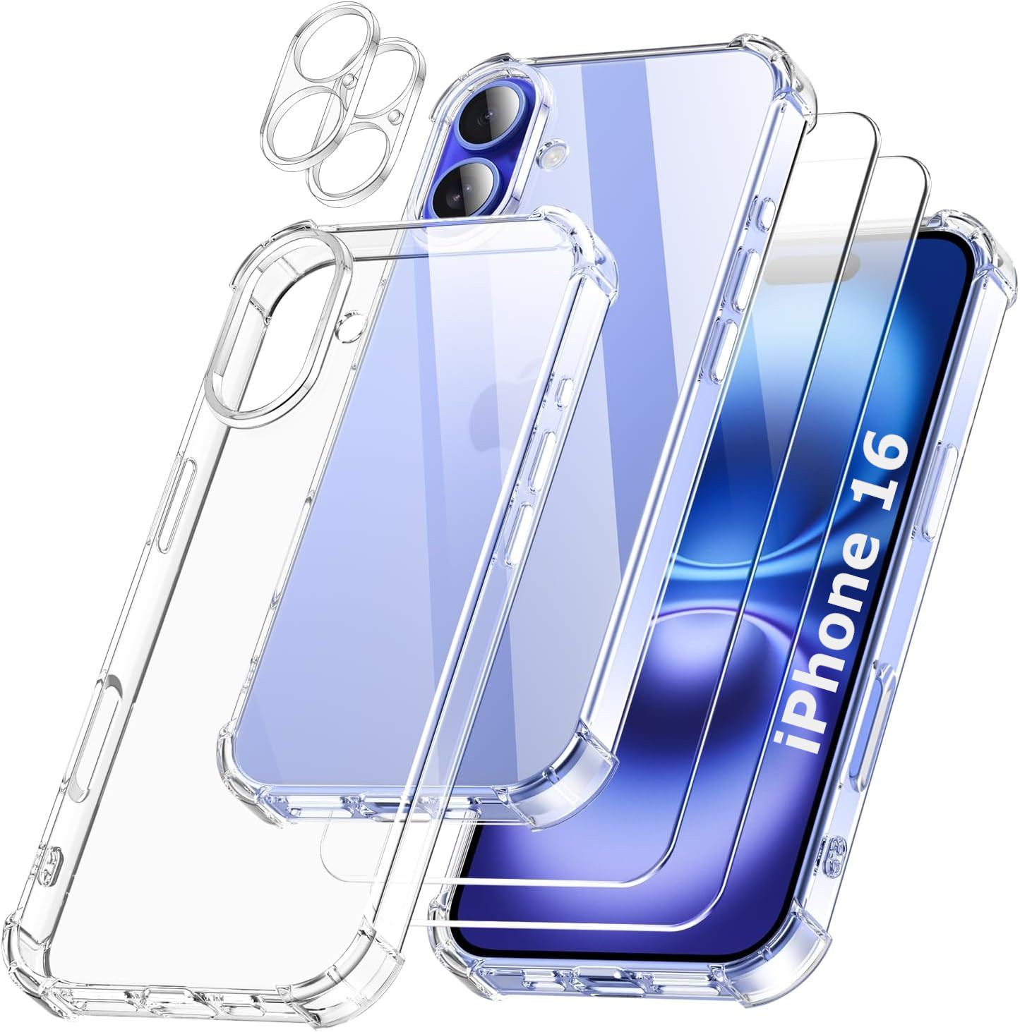 coque-silicone-antichoc-transparente-pack-glass-x2-pour-iphone-16-little-boutik
