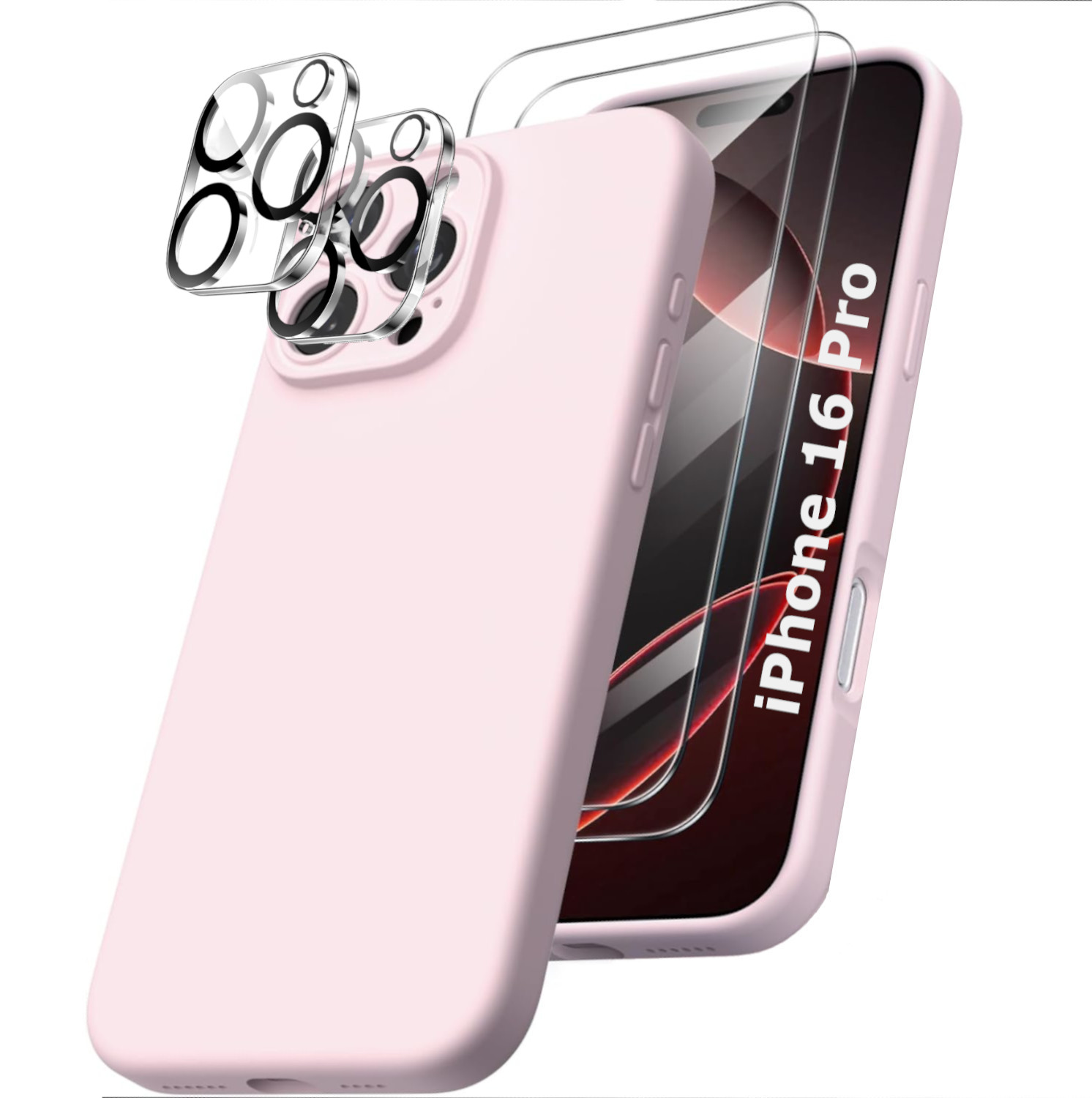 coque-silicone-rose-pack-glass-x2-iphone-16-pro-little-boutik