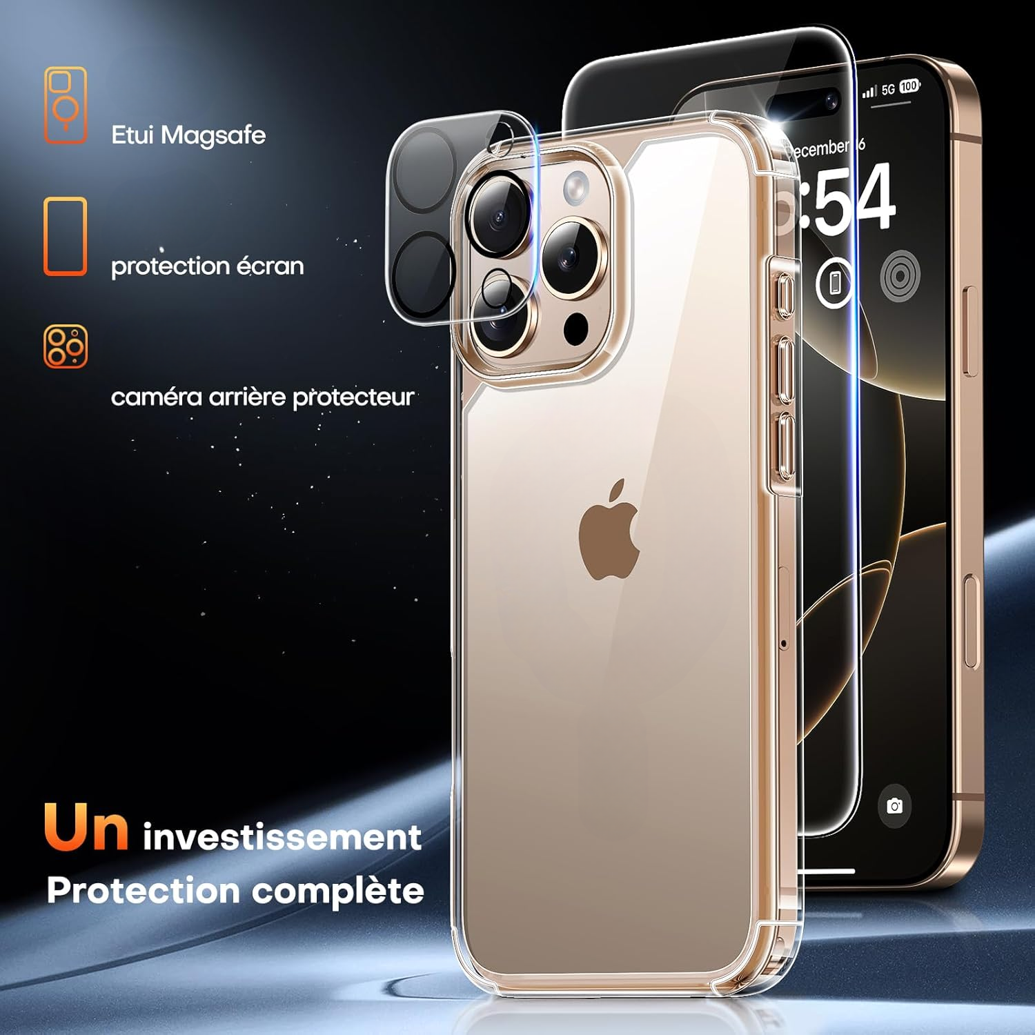 coque-transparente-pack-glass-iphone-16-pro-little-boutik