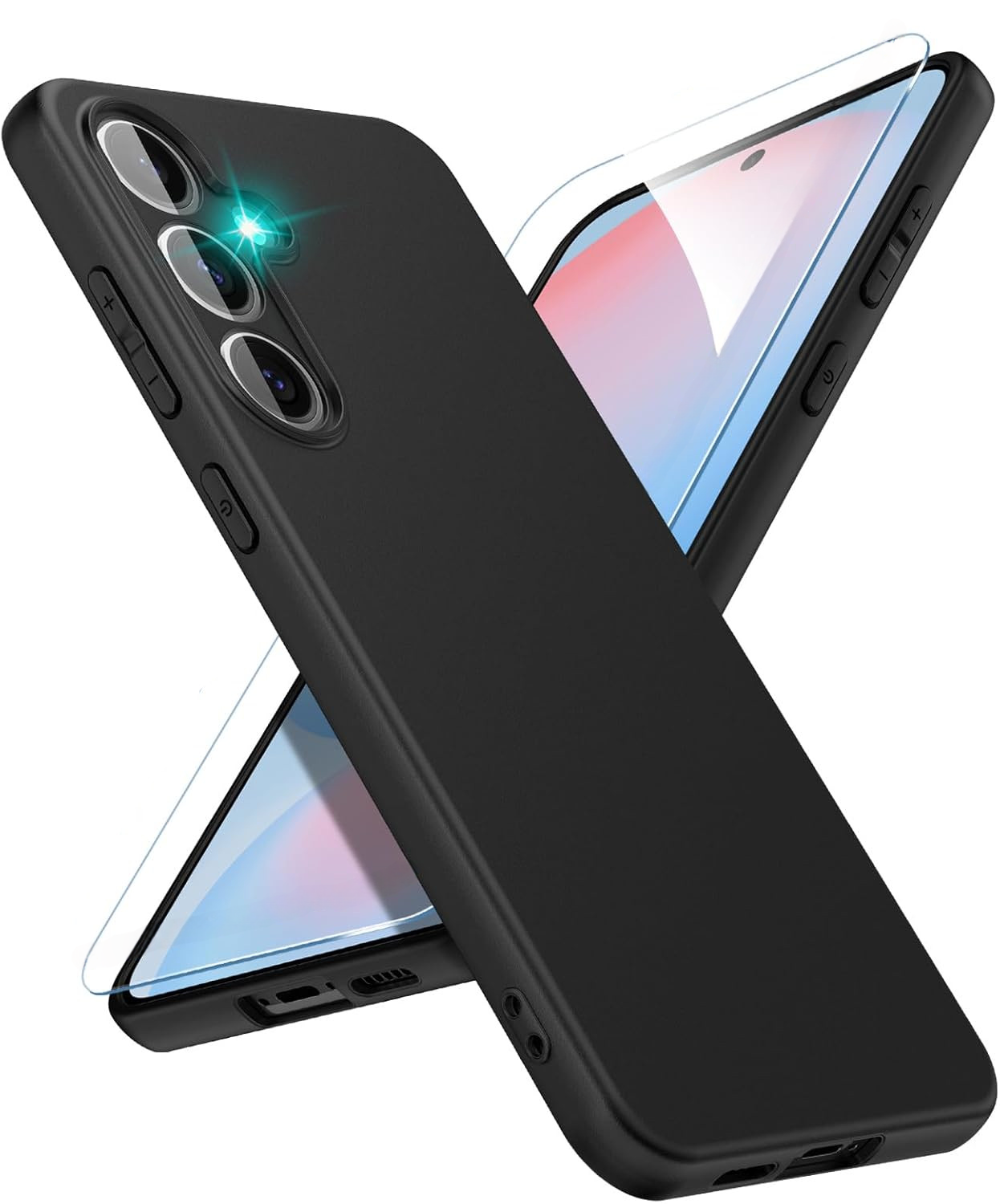 coque-noir-silicone-verre-trempe-samsung-s24-fe-little-boutik