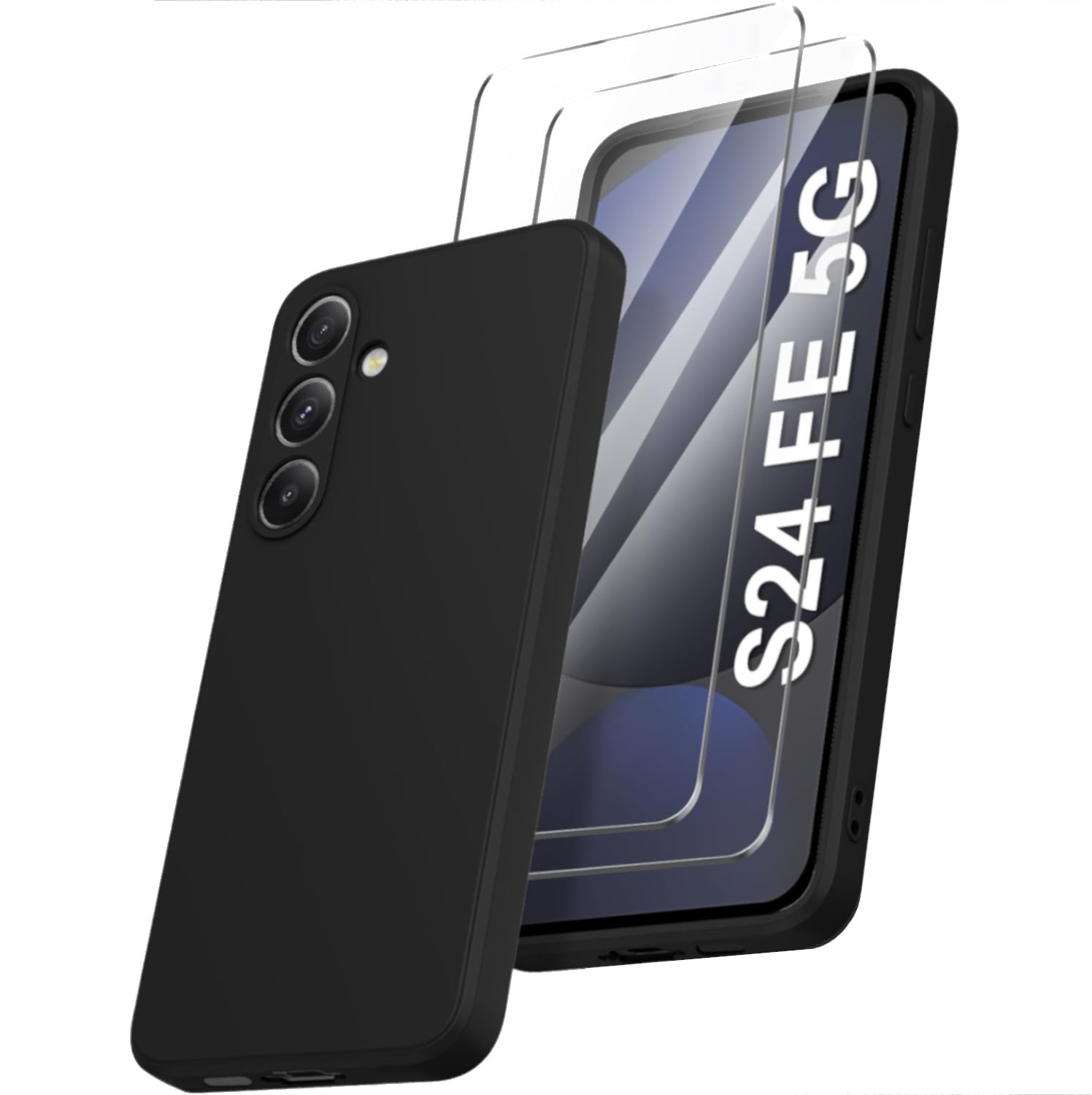 coque-noir-silicone-2x-verre-trempe-samsung-s24-fe-little-boutik
