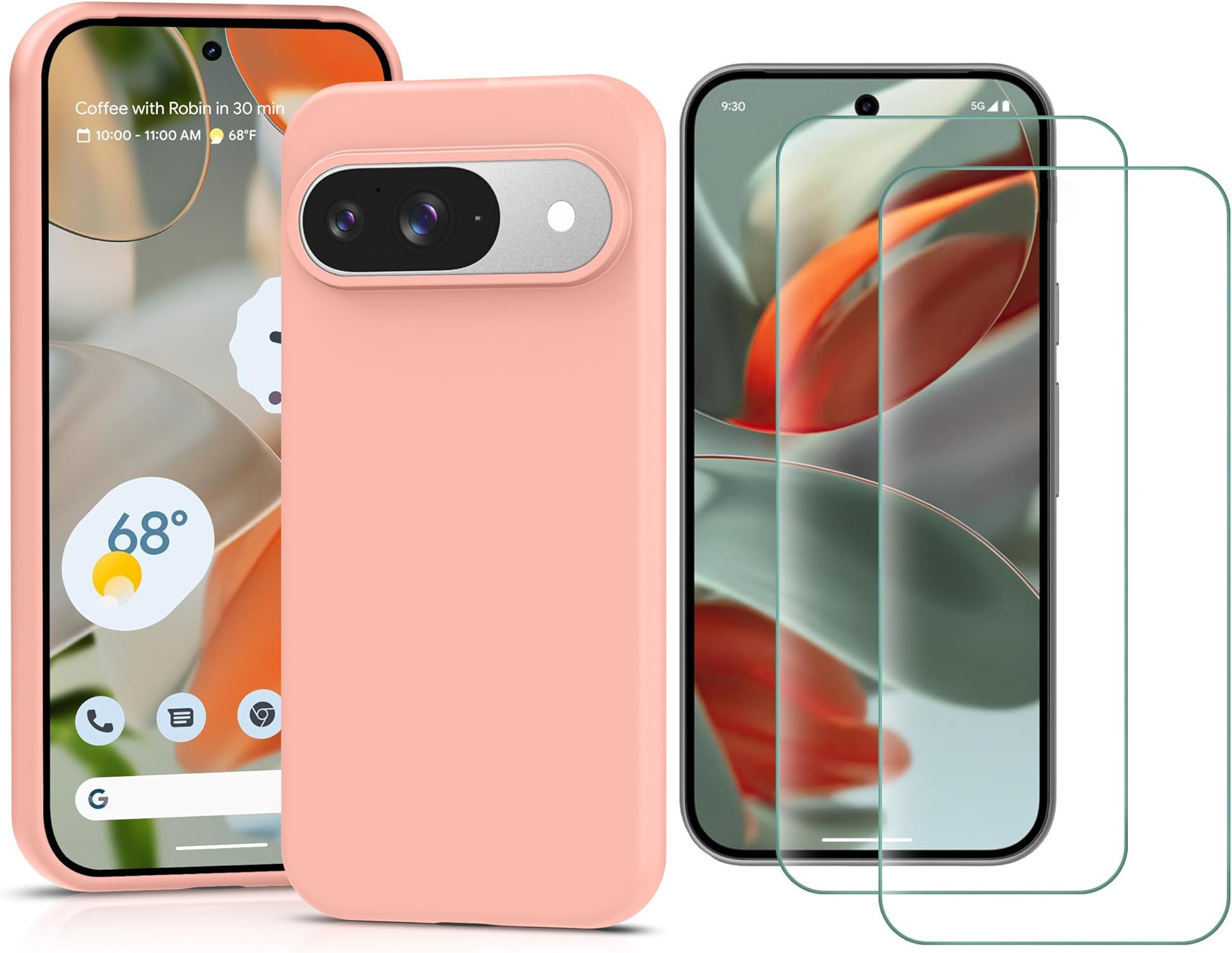 case-silicone-rose-vitre-de-protection-x2-pour-pixel-9-pro-little-boutik