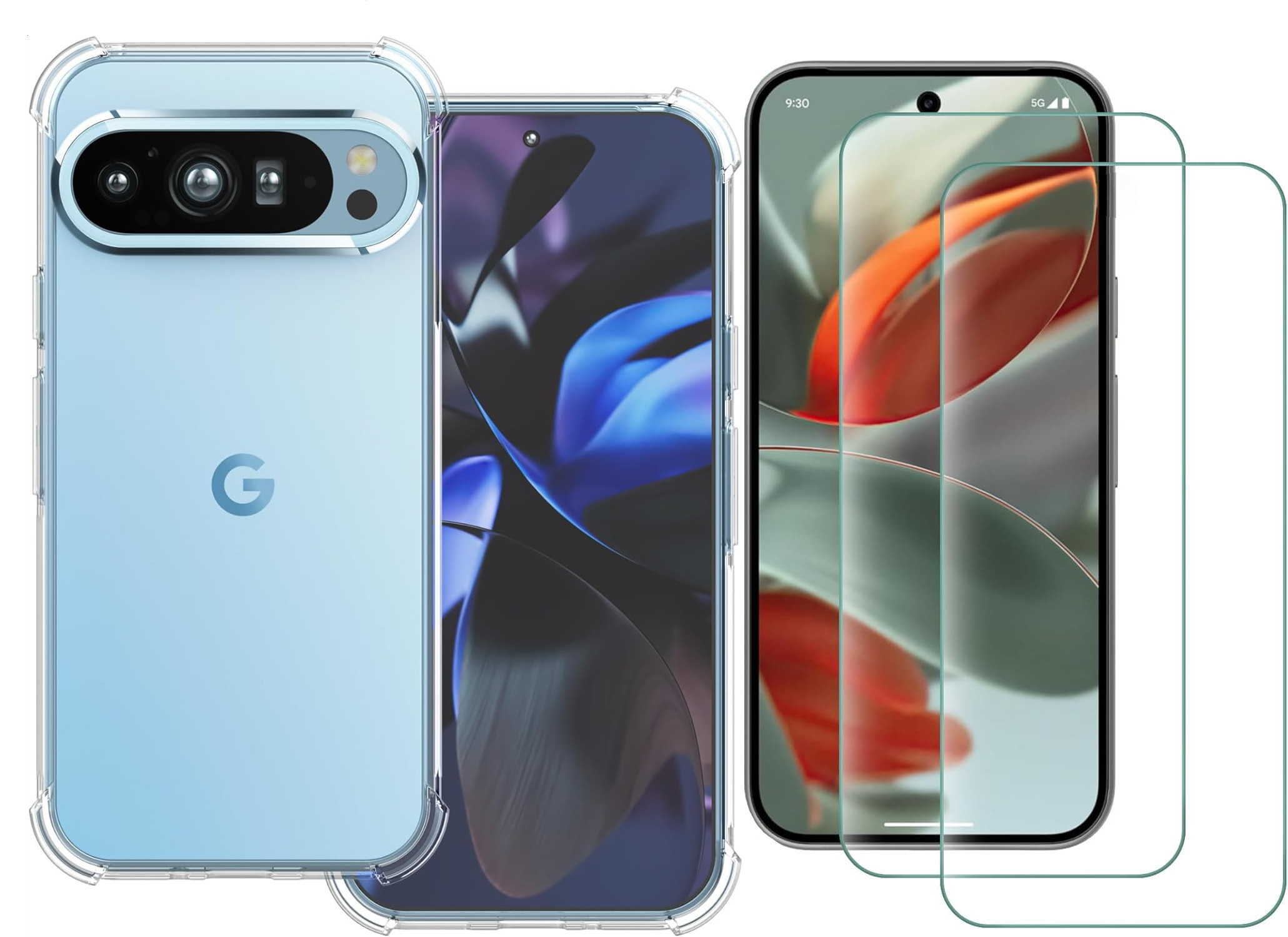 coque-silicone-antichoc-transparente-vitre-de-protection-x2-pour-pixel-9-pro-little-boutik