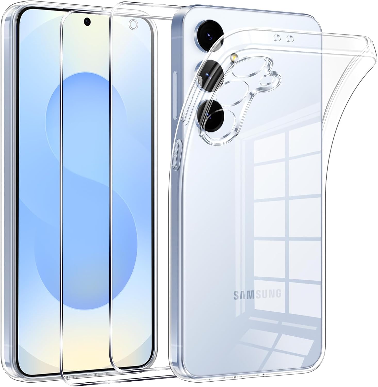 coque-silicone-transparente-2x-verres-trempes-samsung-galaxy-s25-little-boutik