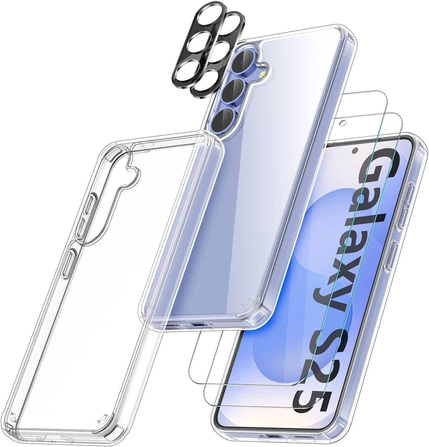 coque-silicone-transparente-2x-verres-trempes-ecrans-camera-samsung-galaxy-s25-little-boutik