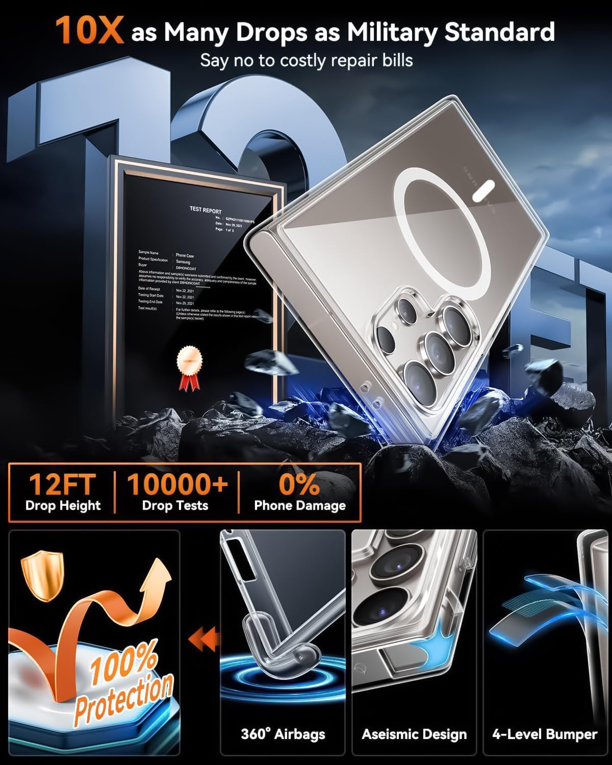 coque-magsafe-transparente-verre-trempe-ecran-samsung-s25-ultra-little-boutik