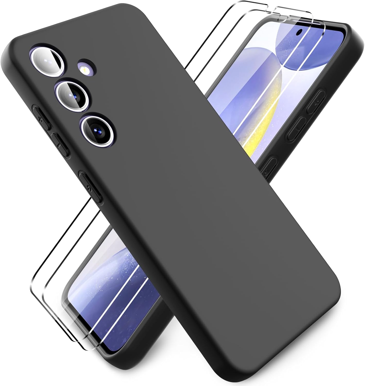 coque-silicone-noir-2x-verres-trempes-pour-samsung-galaxy-s24-little-boutik