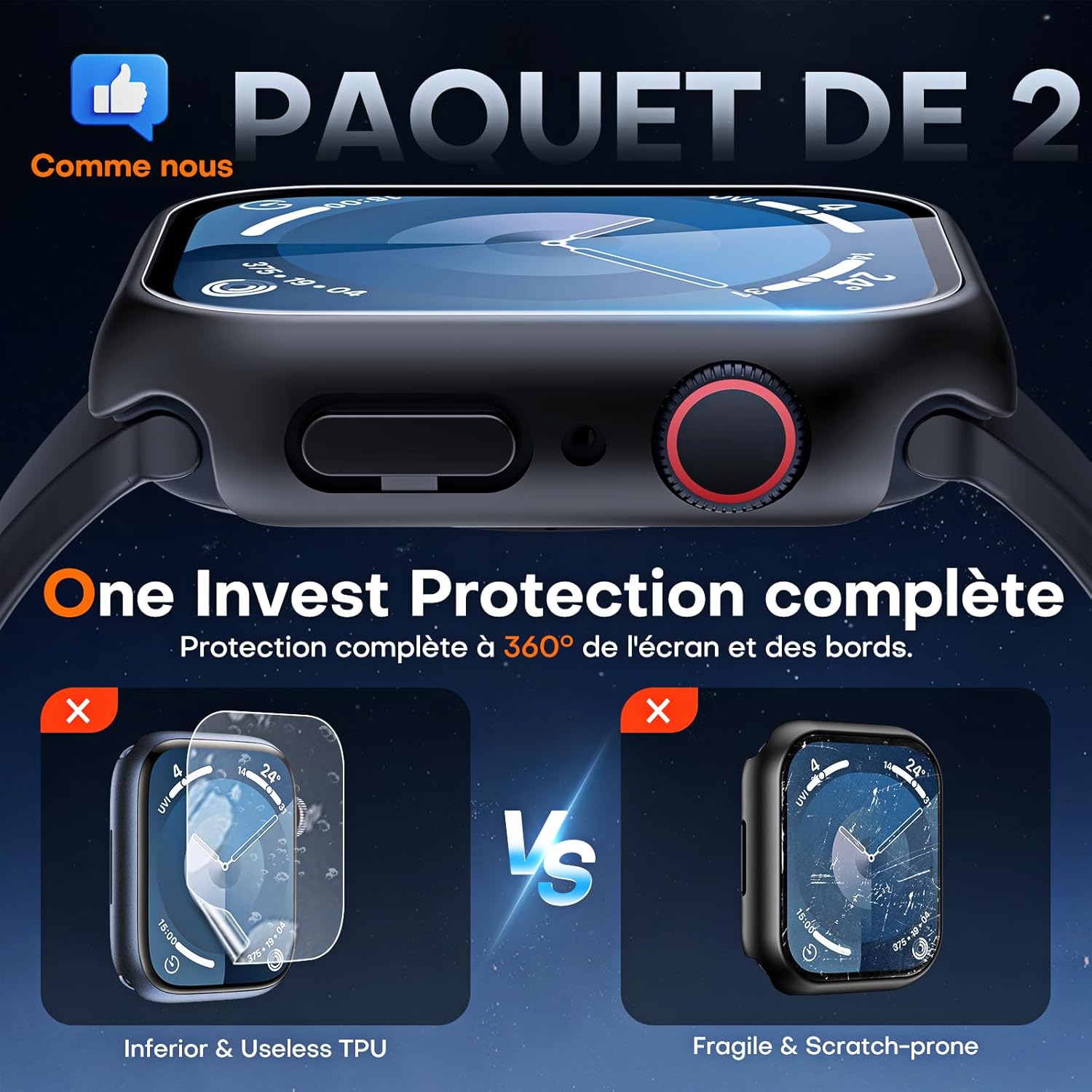 2x-coque-noir-integrale-pour iwatch-45mm