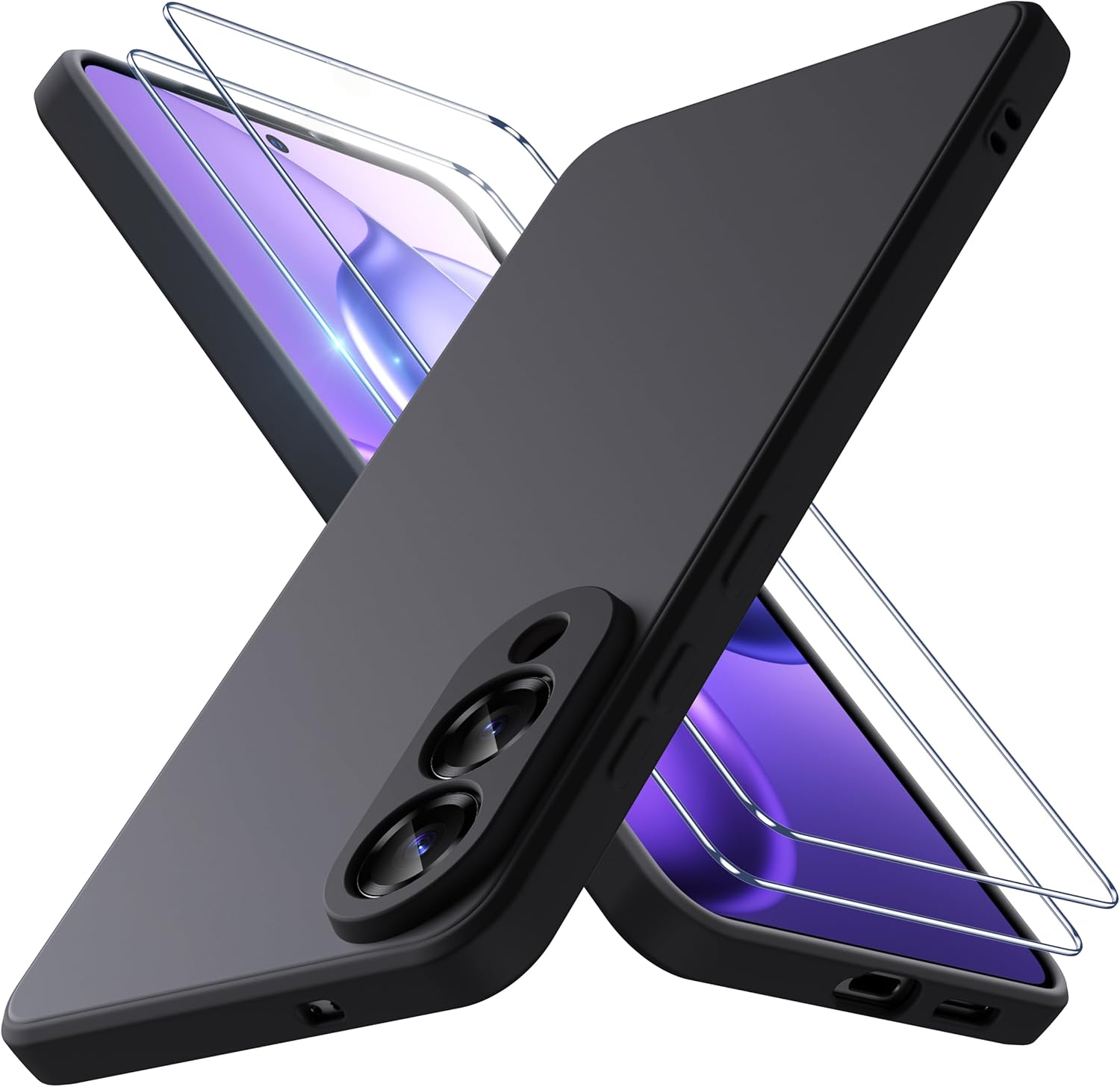 coque-silicone-noir-antichoc-verre-trempe-x2-pour-samsung-s25-edge-little-boutik