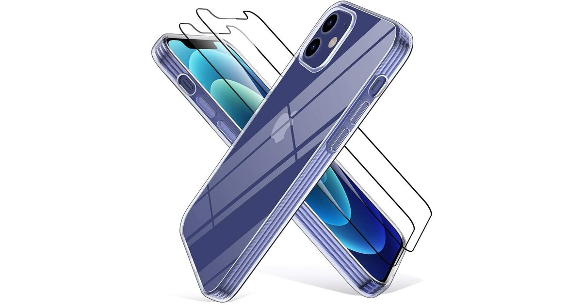 Coque Silicone Transparente IPhone 13 + 2 Verres Trempés - Pack Little Boutik