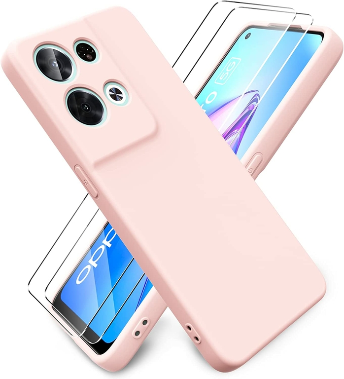 Pack Coque Silicone Rose + 2 Verres Trempés Pour Oppo Reno 8 Pro 5G – Little Boutik