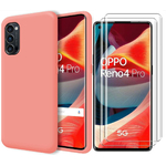 reno 4 pro -pink-tpu-case-glass-x2