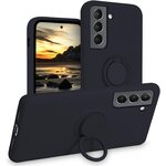 por-samsung-s22-coque-noir-silicone-anneau