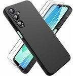 coque-silicone-noir-2-verres-trempes-pour-samsung-a16-little-boutik