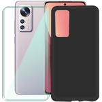 case-silicone-pour-xiaomi-12-pro-5g-noir-verre-trempe-x2
