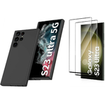 coque-noir-silicone-pour samsung-galaxy-s23-ultra-protection-ecran-x2-little-boutik