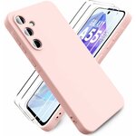 coque-silicone-rose-pour-samsung-glaxy-a55-2-verres-trempes-little-boutik