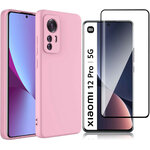 coque-silicone-rose-xiaomi-12-pro-5g-verre-trempe