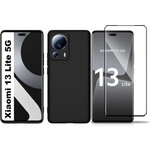 coque-silicone-noir-verre-trempe-xiaomi-13-lite-5g-little-boutik