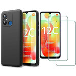 coque-noir-redmi-12c-verres-trempes-x2-little-boutik