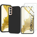 coque-silicone-noir-2-verres-s22-plus
