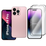coque-metalique-rose-glass-x2-iphone-14-pro-little-boutik
