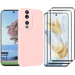 coque-rose-verre-trempe-x2-honor-90-5g-little-boutik