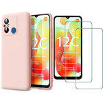 coque-rose-redmi-12c-verres-trempes-x2-little-boutik