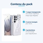 Contenu du pack : coque, 2 verres trempés, 2 protections dobjectif