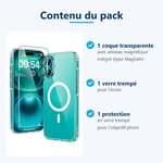Contenu du pack : coque, 1 verre trempé, 1 protection dobjectif