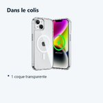 Contenu du colis – Coque Silicone Transparente Compatible Magsafe Pour iPhone 14