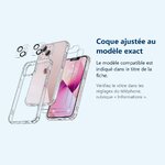 Accessoire ajusté au modèle exact – Coque Silicone Transparente Angles Renforces + Verres Trempes et Protections Camera Arrie