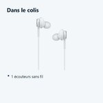 Contenu du colis – Ecouteurs Intra-Auriculaire Blanc Type C -