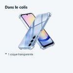 Contenu du colis – Coque Pour Samsung Galaxy A25 5G Silicone Transparente Angles Renforces