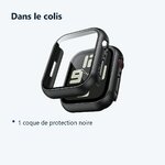 Contenu du colis – Coque de protection rigide pour Apple Watch 40mm Couleur Noir